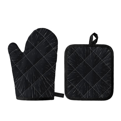 Galaxy Lightspeed Print Oven Mitt And Pot Holder Set