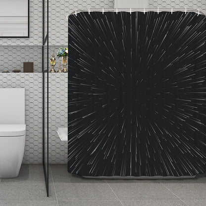 Galaxy Lightspeed Print Polyester Shower Curtain