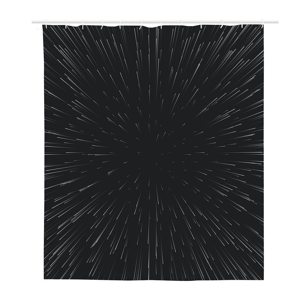 Galaxy Lightspeed Print Polyester Shower Curtain