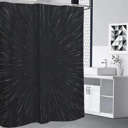 Galaxy Lightspeed Print Premium Shower Curtain