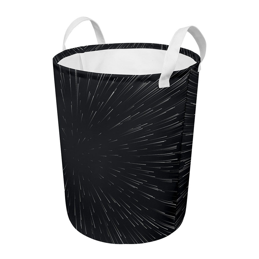 Galaxy Lightspeed Print Round Laundry Basket