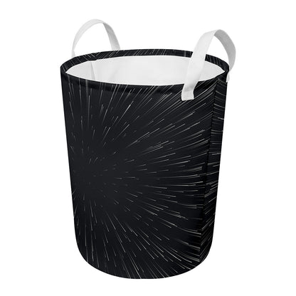 Galaxy Lightspeed Print Round Laundry Basket