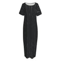 Galaxy Lightspeed Print Short Sleeve Long Nightdress