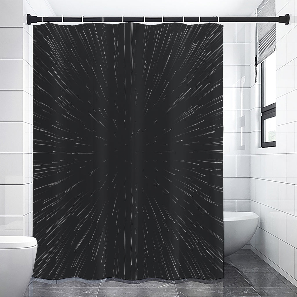 Galaxy Lightspeed Print Shower Curtain