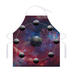 Galaxy Lunar Phase Print Adjustable Apron