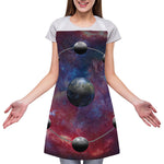Galaxy Lunar Phase Print Adjustable Apron