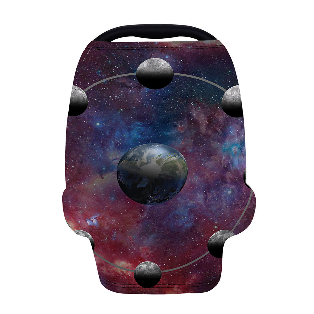 Galaxy Lunar Phase Print Baby Seat Cover