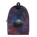 Galaxy Lunar Phase Print School Backpack