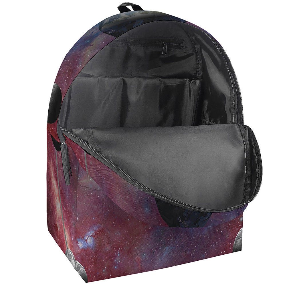 Galaxy Lunar Phase Print Backpack