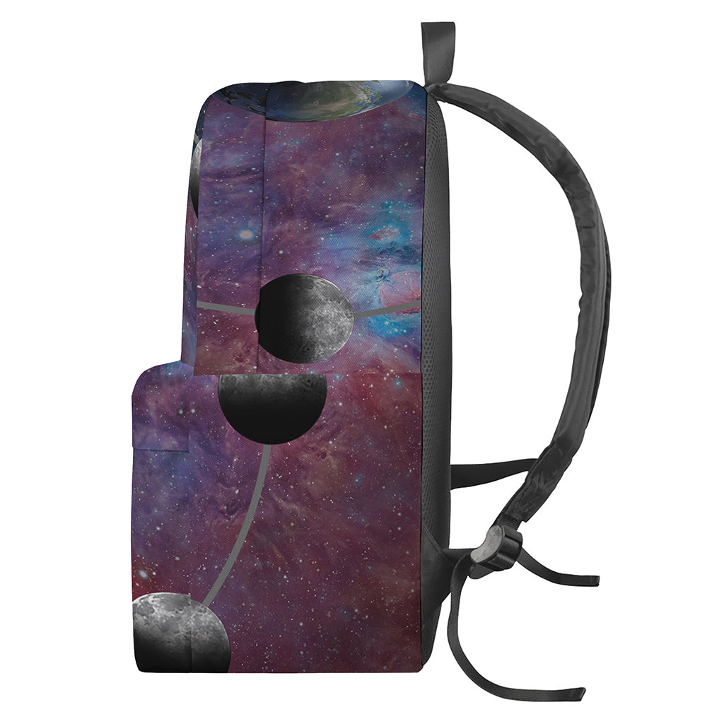 Galaxy Lunar Phase Print Backpack