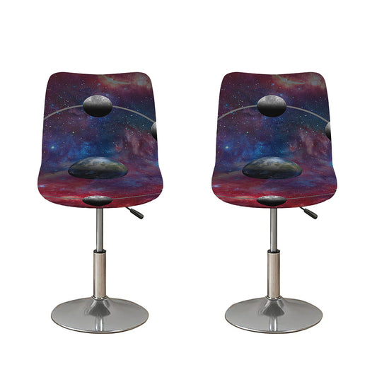 Galaxy Lunar Phase Print Bar Stool Covers