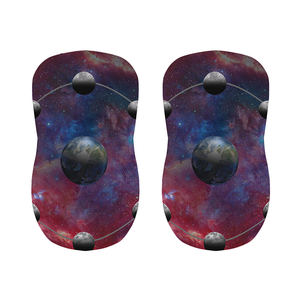 Galaxy Lunar Phase Print Bar Stool Covers
