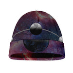 Galaxy Lunar Phase Print Beanie