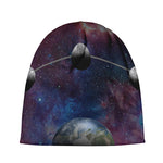 Galaxy Lunar Phase Print Beanie