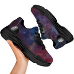 Galaxy Lunar Phase Print Black Chunky Shoes