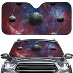 Galaxy Lunar Phase Print Car Windshield Sun Shade