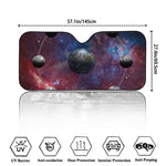 Galaxy Lunar Phase Print Car Windshield Sun Shade