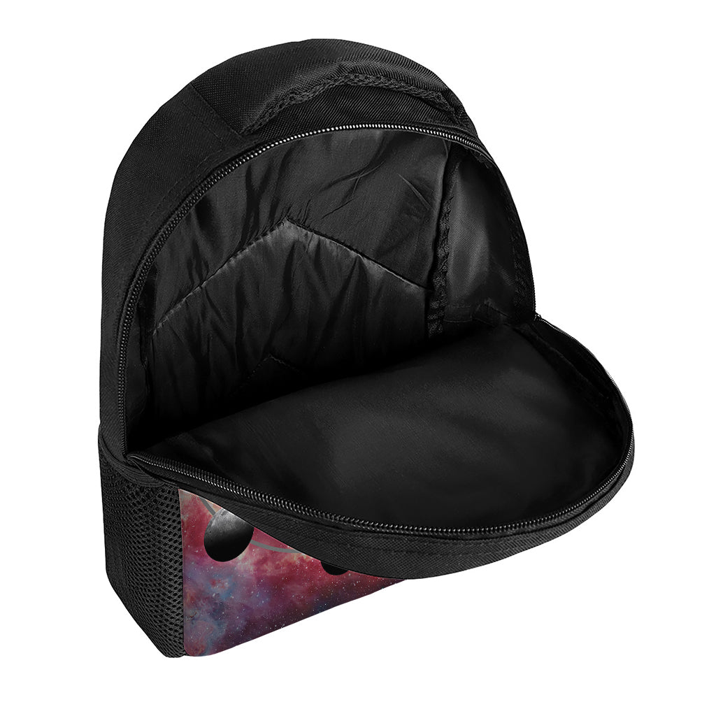 Galaxy Lunar Phase Print Casual Backpack