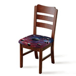 Galaxy Lunar Phase Print Chair Cushion Cover