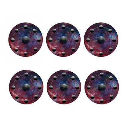 Galaxy Lunar Phase Print Coaster Set