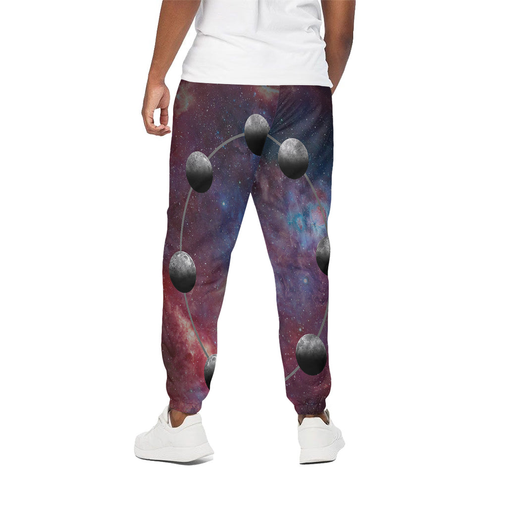 Galaxy Lunar Phase Print Cotton Pants