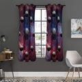Galaxy Lunar Phase Print Grommet Curtain Panels