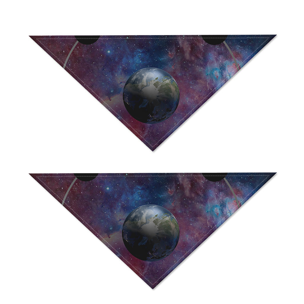 Galaxy Lunar Phase Print Dog Bandana