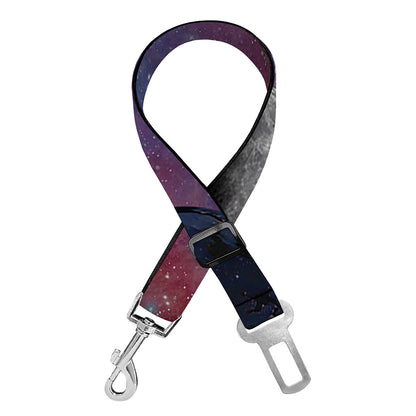 Galaxy Lunar Phase Print Dog Seat Belt