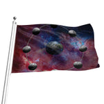 Galaxy Lunar Phase Print Flag