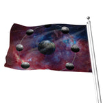 Galaxy Lunar Phase Print Flag