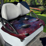 Galaxy Lunar Phase Print Golf Cart Seat Cover