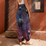 Galaxy Lunar Phase Print Harem Pants