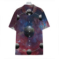 Galaxy Lunar Phase Print Hawaiian Shirt