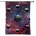 Galaxy Lunar Phase Print House Flag
