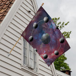 Galaxy Lunar Phase Print House Flag