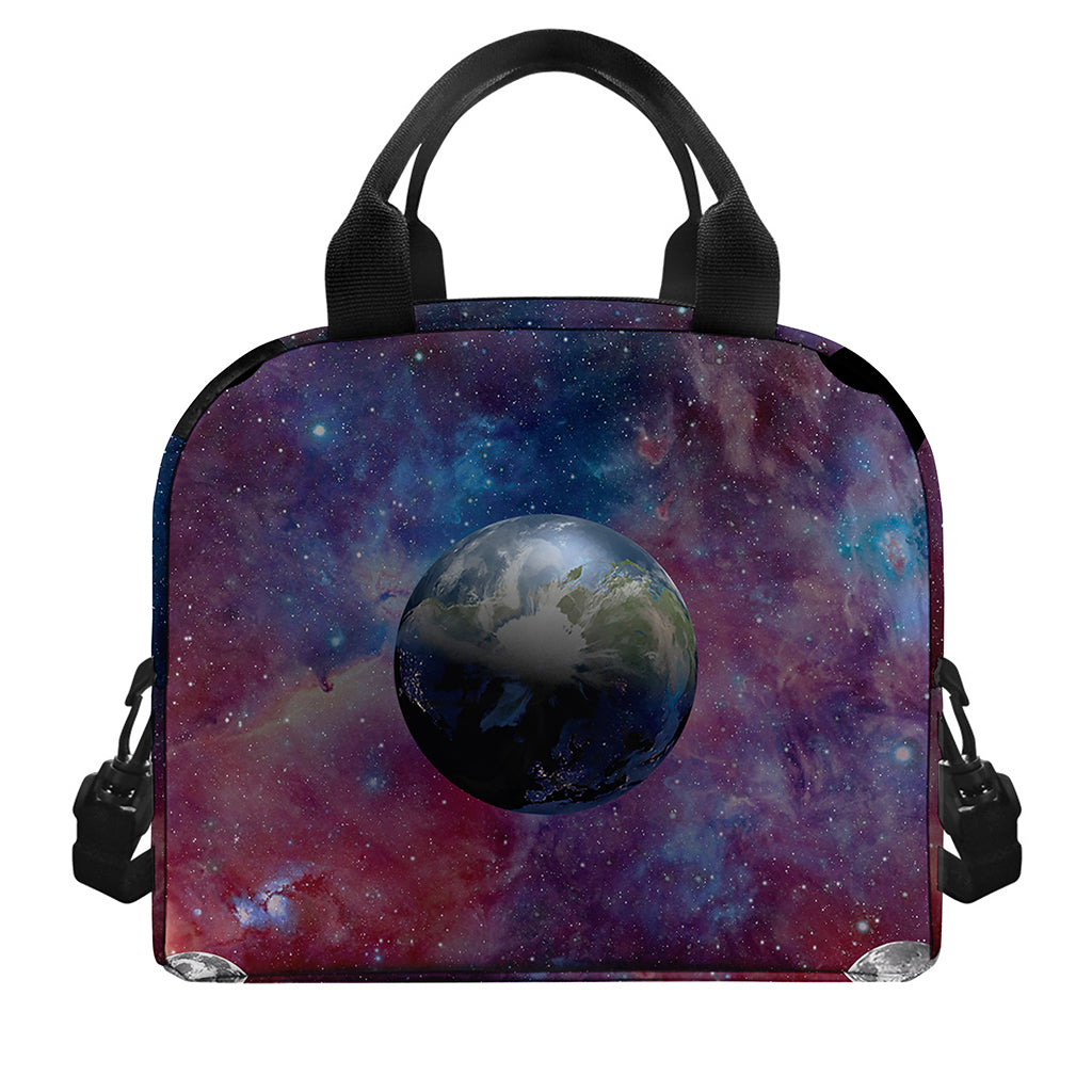 Galaxy Lunar Phase Print Insulated Lunch Bag
