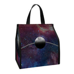 Galaxy Lunar Phase Print Insulated Lunch Tote