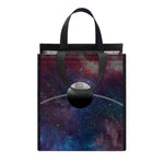 Galaxy Lunar Phase Print Insulated Lunch Tote