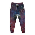 Galaxy Lunar Phase Print Jogger Pants