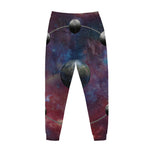 Galaxy Lunar Phase Print Jogger Pants