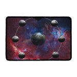 Galaxy Lunar Phase Print Kitchen Mat