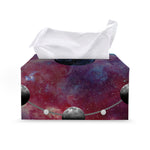 Galaxy Lunar Phase Print Leather Tissue Box Cover