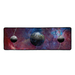 Galaxy Lunar Phase Print Long Kitchen Mat