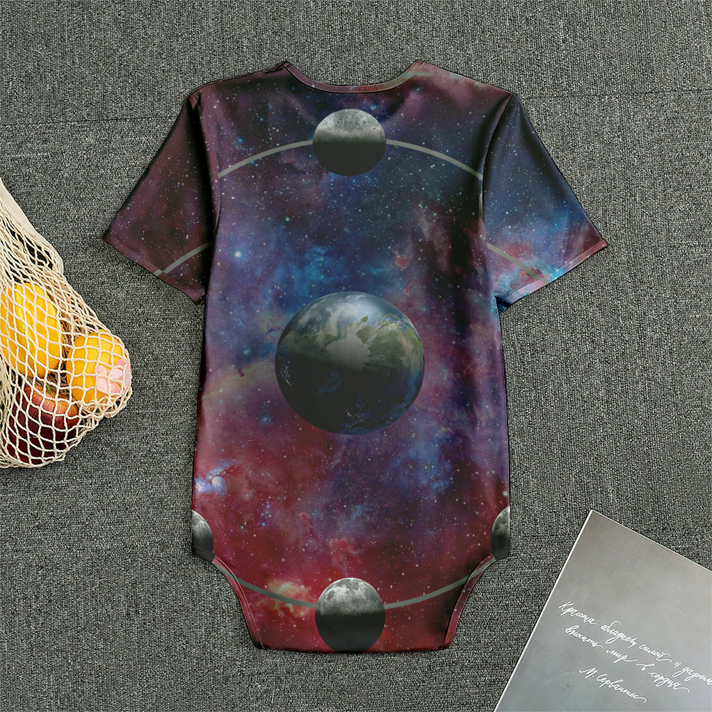 Galaxy Lunar Phase Print Men's Bodysuit