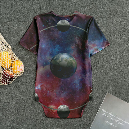 Galaxy Lunar Phase Print Men's Bodysuit