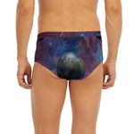 Galaxy Lunar Phase Print Men's Briefs