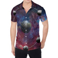 Galaxy Lunar Phase Print Men's Shirt