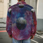 Galaxy Lunar Phase Print Men's Shirt Jacket
