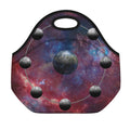 Galaxy Lunar Phase Print Neoprene Lunch Bag