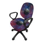 Galaxy Lunar Phase Print Office Chair Cover